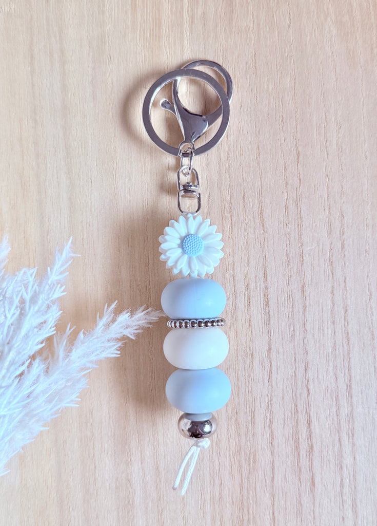 Baby Blue Daisy Keyring